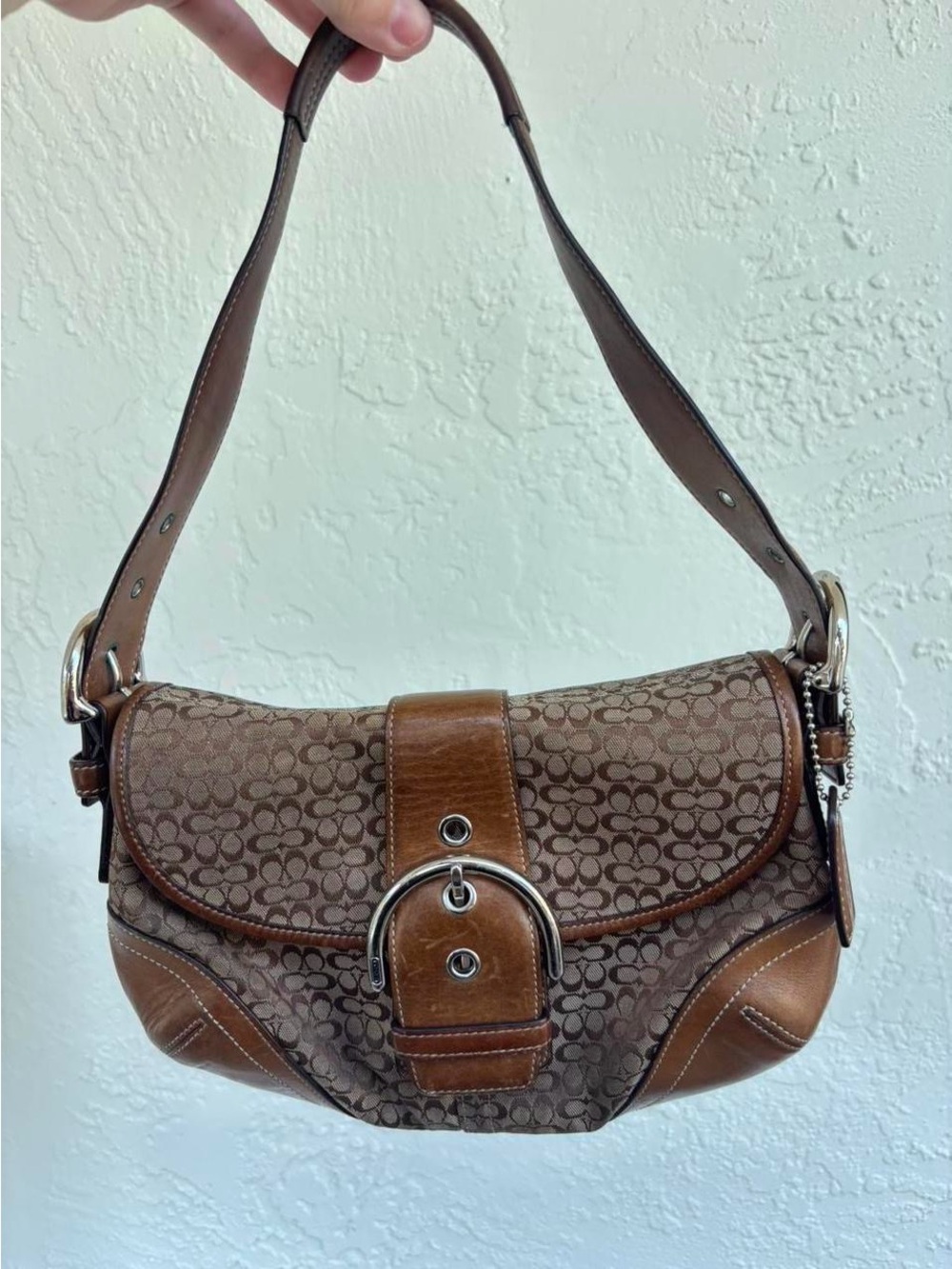 Coach Brown/Tan Soho Buckle Shoulder Bag